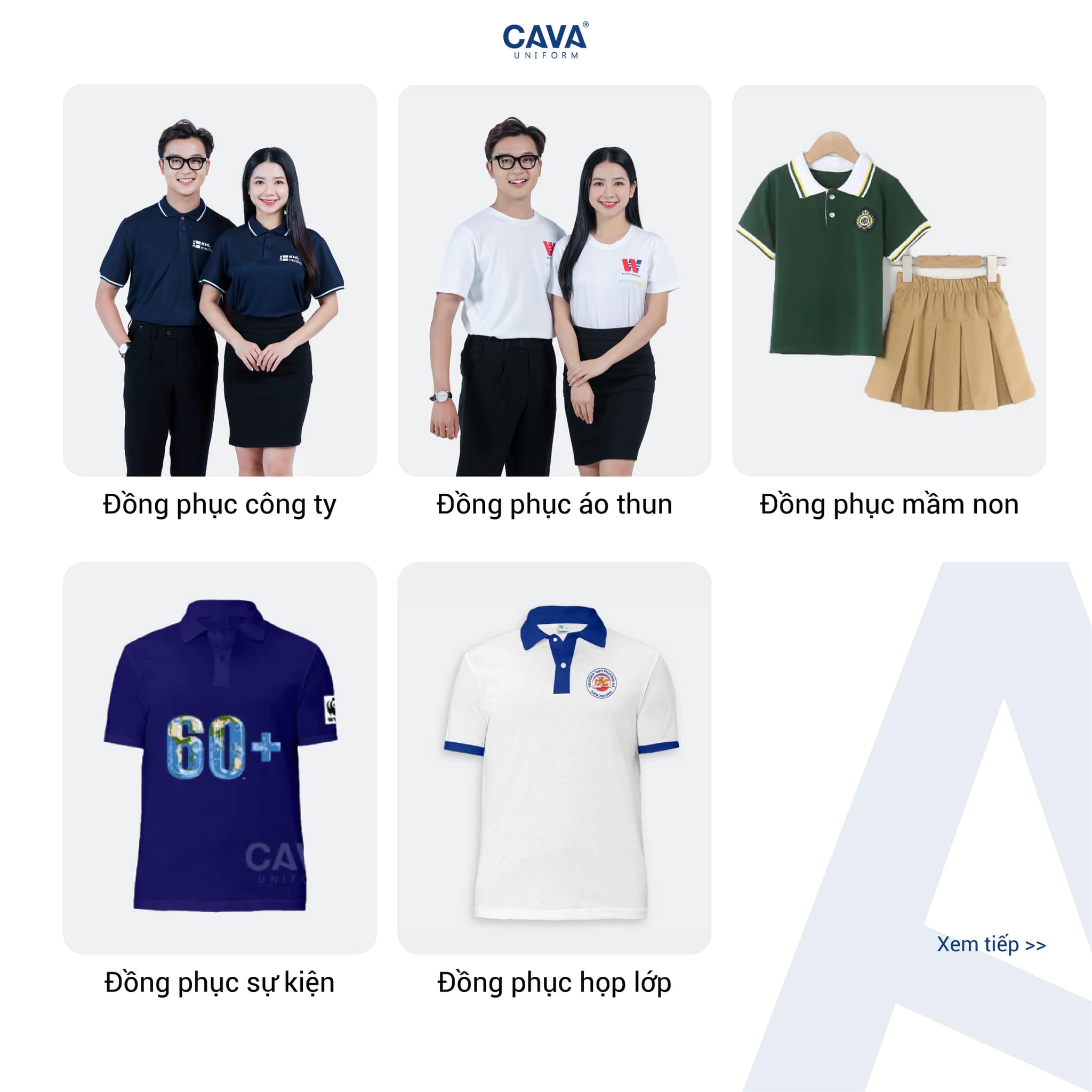 10 dòng sản phẩm đồng phục nổi bật tại CAVA Uniform